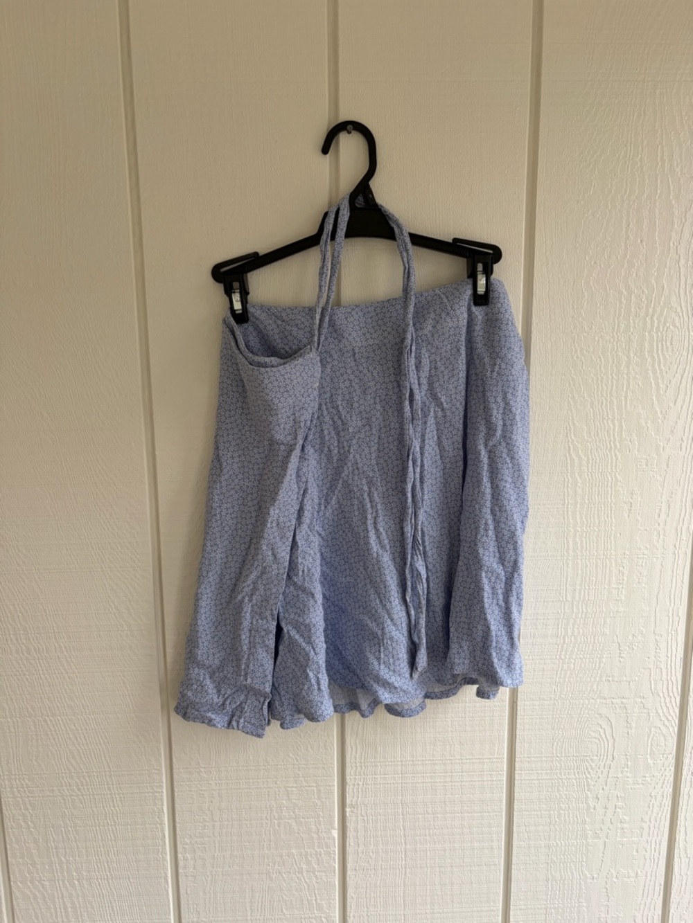 Brandy Melville Light Blue Mini Wrap Around Skirt